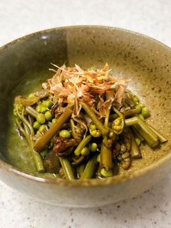 実山椒入り♪叩きわらびのおひたし-レシピのメイン写真