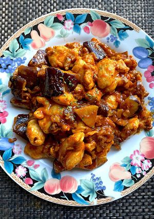 茄子と鶏のカレートマトソース煮-レシピのメイン写真