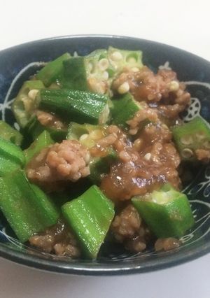 オクラ大量消費！焼肉のタレで炒めもの！-レシピのメイン写真