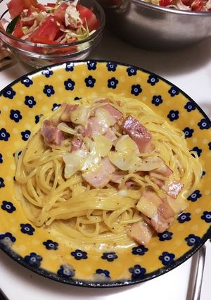 お家のカルボナーラ 生クリーム無し-レシピのメイン写真