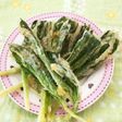 カラッと揚がった 行者にんにく天ぷら♪