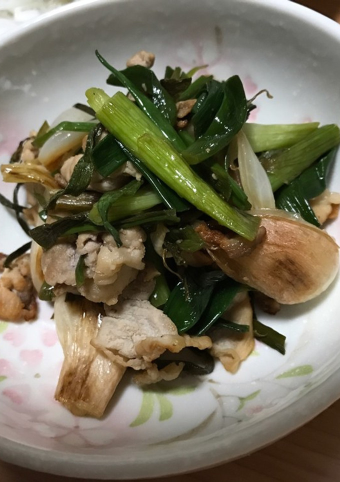 わけぎと豚肉の炒め物-レシピのメイン写真