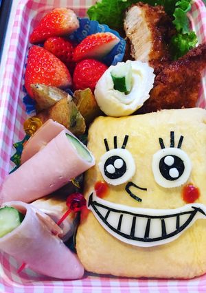 ☆キャラ弁☆スポンジボム-レシピのメイン写真