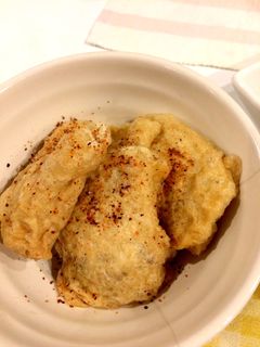 おつまみやお弁当に!きのことひき肉の袋煮-レシピのメイン写真