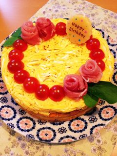 誕生日やクリスマスに♡オムライスケーキ-レシピのメイン写真