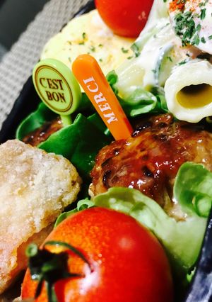 遠足予備日の ♬ 甘辛椎茸つくね弁当 ♬-レシピのメイン写真