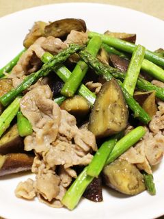 アスパラと豚肉のあっさり生姜醤油炒め♪-レシピのメイン写真