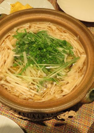 榎と水菜の小鍋仕立て-レシピのメイン写真