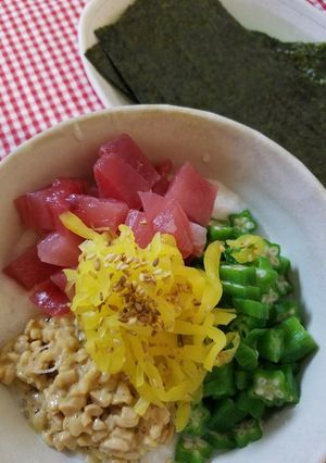 マグロ赤身のネバネバ爆弾-レシピのメイン写真