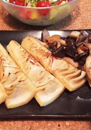 春たけのこと霜降りひらたけ バター山椒塩-レシピのメイン写真