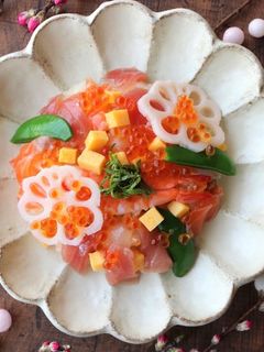 液体塩こうじで彩り海鮮ちらし寿司-レシピのメイン写真