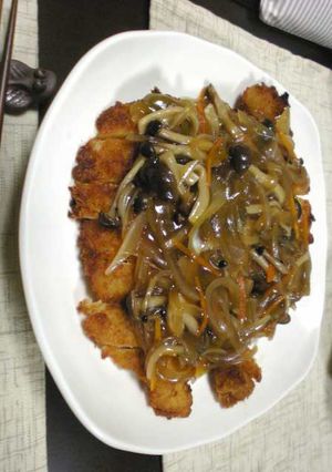 *チキンカツの甘酢あんかけ*-レシピのメイン写真
