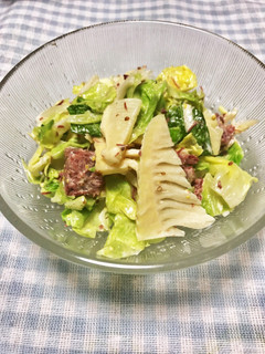 春キャベツ、筍とコンビーフのサラダ-レシピのメイン写真