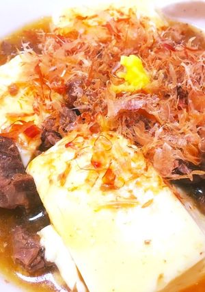 ご飯のおかず☆鰹節香る肉豆腐-レシピのメイン写真