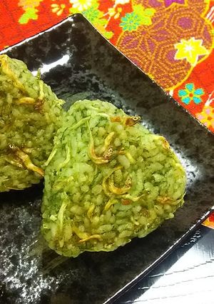 香ばし美味しい★抹茶としらすの焼おにぎり-レシピのメイン写真