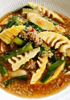 レンジで美味☆たけのことひき肉の中華煮-レシピのメイン写真