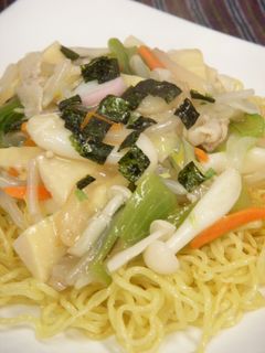 松茸風味!家庭食堂の餡かけ焼きそば♬-レシピのメイン写真