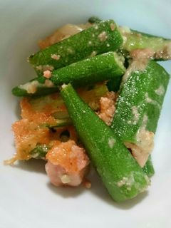 オクラと明太子のチーズ焼き-レシピのメイン写真