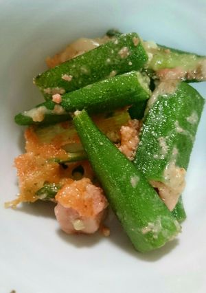 オクラと明太子のチーズ焼き-レシピのメイン写真