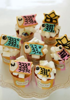 * 子供の日 ♡ 鯉のぼりカップケーキ♪-レシピのメイン写真