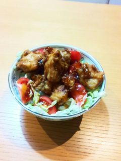 ちゃっちゃと甘辛唐揚げ丼 -レシピのメイン写真