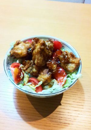 ちゃっちゃと甘辛唐揚げ丼 -レシピのメイン写真