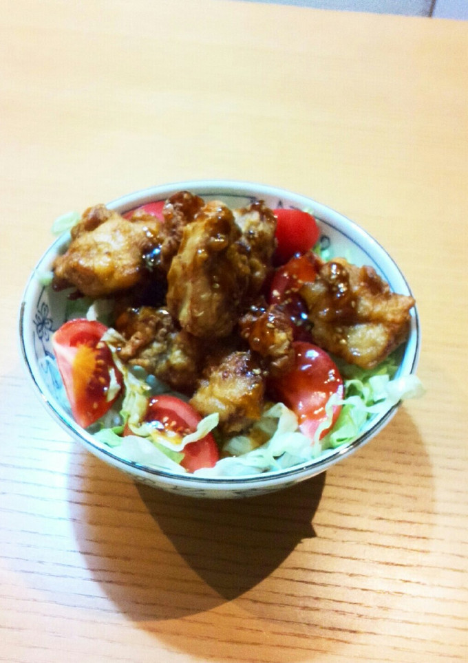 ちゃっちゃと甘辛唐揚げ丼　-レシピのメイン写真