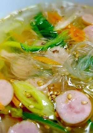 簡単ヘルシー春雨の辛くないタイ風スープ☆-レシピのメイン写真