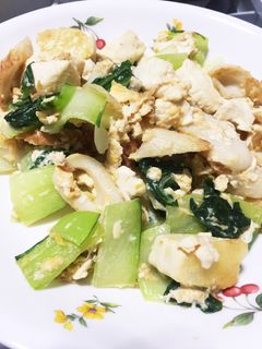 豆腐★豆腐と卵と青梗菜のオイスター炒め-レシピのメイン写真