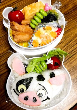 キャラ弁　モアナと伝説の海　プア-レシピのメイン写真