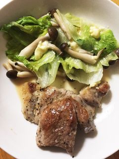 簡単! 豚ステーキとキノコチーズ炒め-レシピのメイン写真