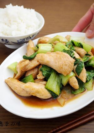 鶏むね肉とチンゲン菜のオイスター炒め-レシピのメイン写真