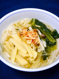簡単!たけのこと小松菜の春にゅーめん-レシピのメイン写真
