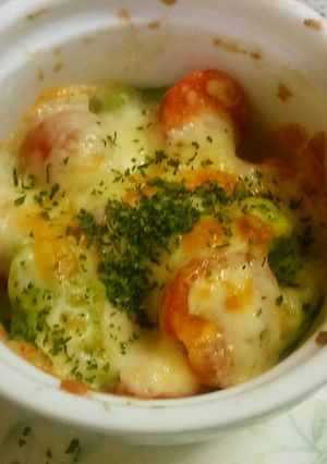 簡単！そら豆とミニトマトのココット-レシピのメイン写真