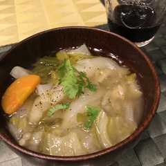 新玉ねぎと野菜盛りだくさんのスープ-レシピのメイン写真