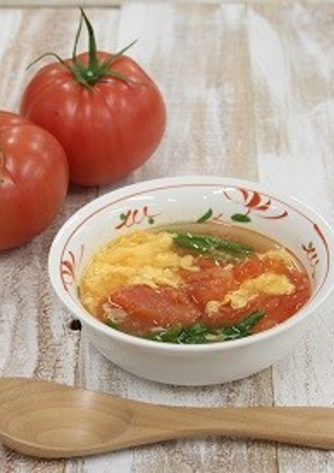 トマトと卵のスープ-レシピのメイン写真