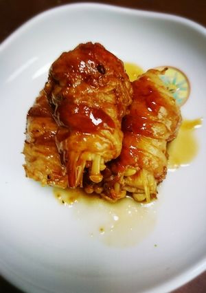 豚ばら肉のえのき茸グルグル巻-レシピのメイン写真