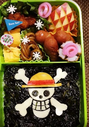 キャラ弁?デコ弁?息子用ワンピース-レシピのメイン写真
