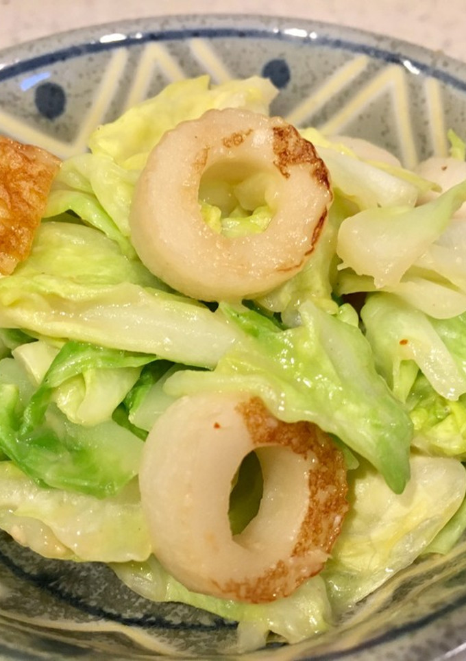 キャベツとちくわのクリームチーズ炒め-レシピのメイン写真