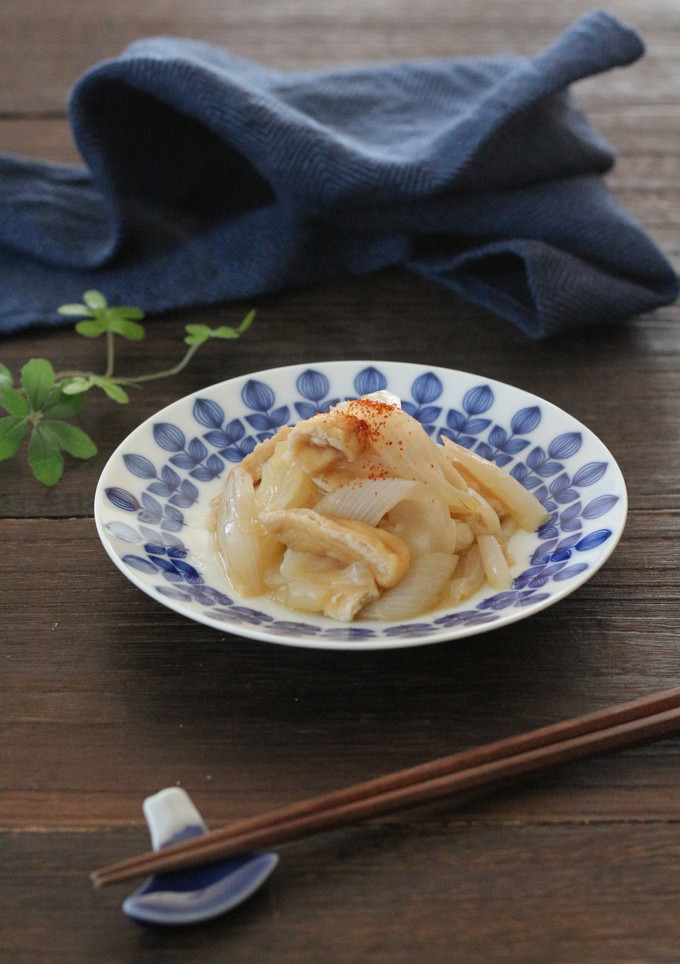 新玉ねぎと油揚げの煮物-レシピのメイン写真
