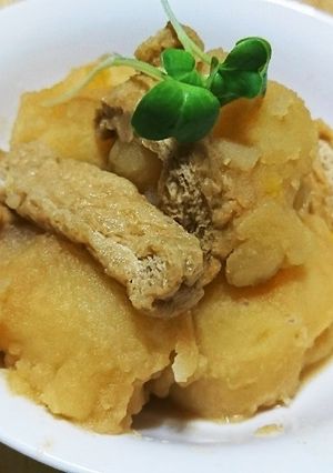 じゃがイモと油あげ煮（めんつゆ)-レシピのメイン写真