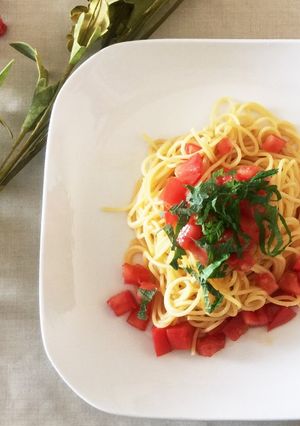 トマトの和風冷製パスタ-レシピのメイン写真