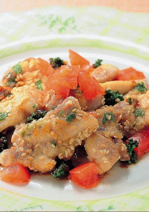 鶏肉のゴマしそムニエル-レシピのメイン写真