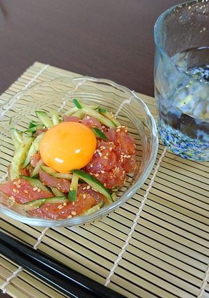 お安いマグロのユッケ♪-レシピのメイン写真