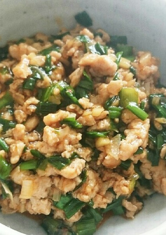 簡単‼ニラと豚挽き肉のピリ辛中華風そぼろ-レシピのメイン写真