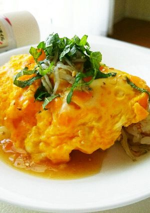 レンジ4分。しらすと青じそ和風オムライス-レシピのメイン写真