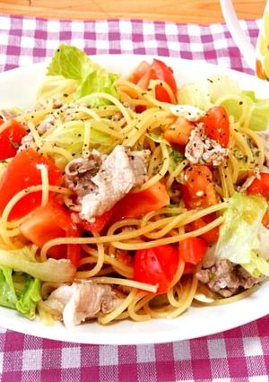 豚しゃぶサラダ冷製パスタ♡-レシピのメイン写真