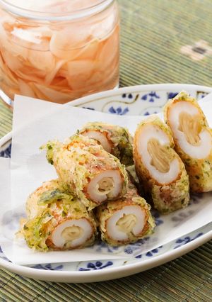自家製がりアレンジ☆新しょうがちくわ天-レシピのメイン写真