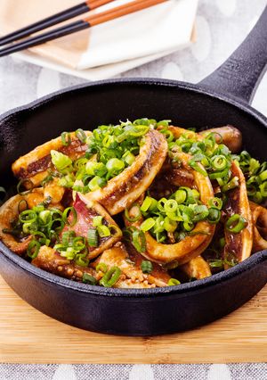 ねぎだく☆いかのバタポンわた炒め-レシピのメイン写真