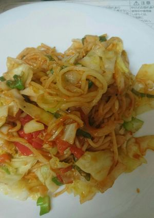 焼きそばdeアラビアータ-レシピのメイン写真